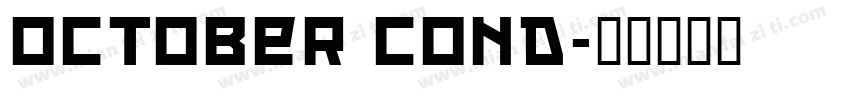 october cond字体转换